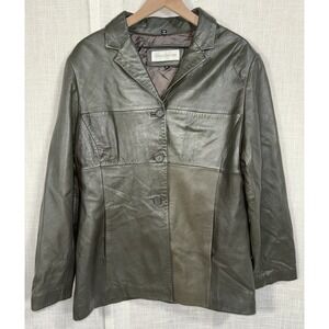 SUPER‎ SOFT Jones New York Women's XL Brown BUTTER 100% Leather Jacket